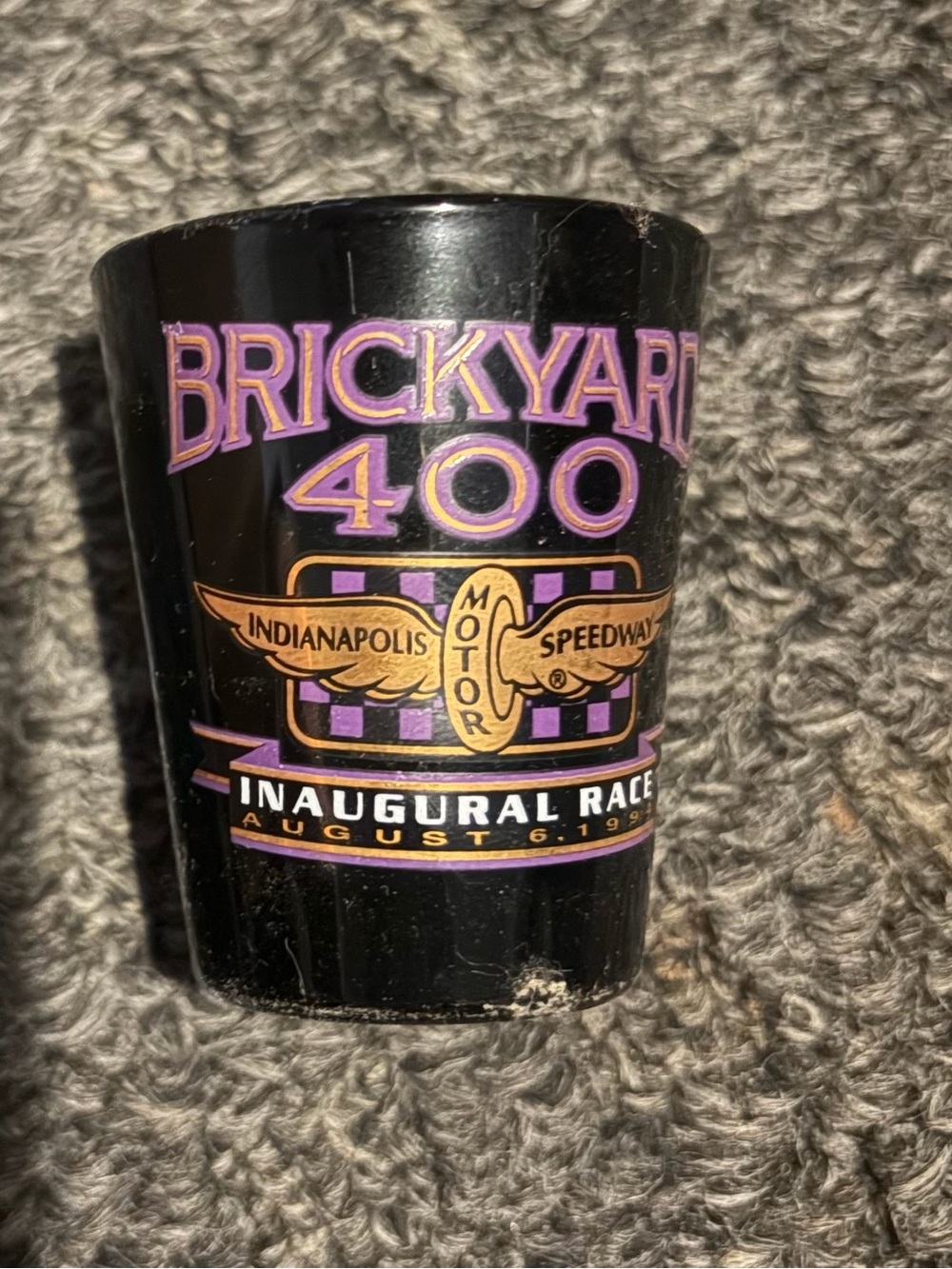 1994 inaugural brickyard motor speedway shot glass